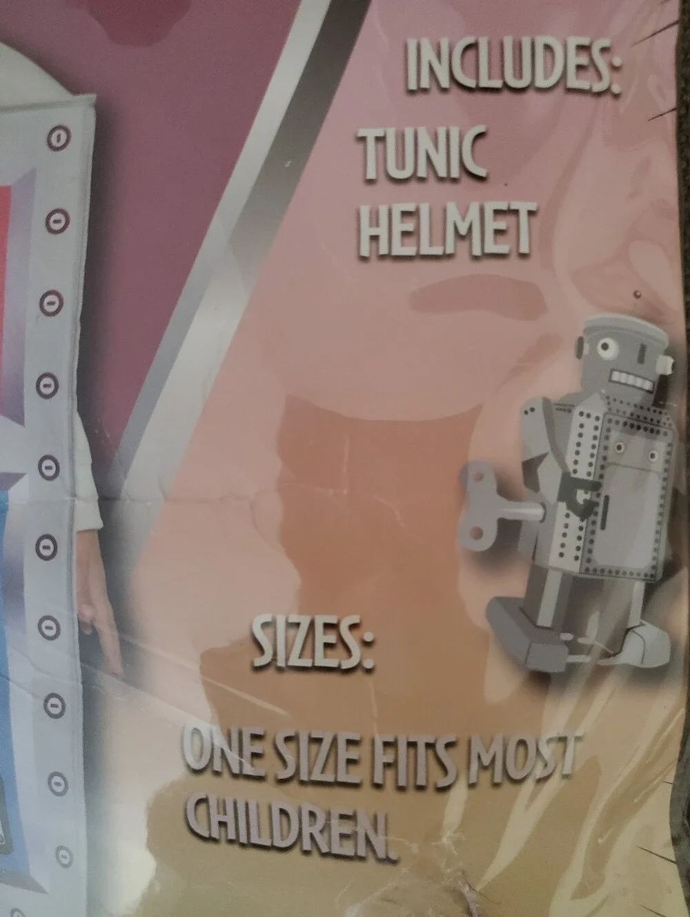 Unisex Kid's Sponge Robot Costume Tunic and Headpiece Set NIP One Size Fit Most